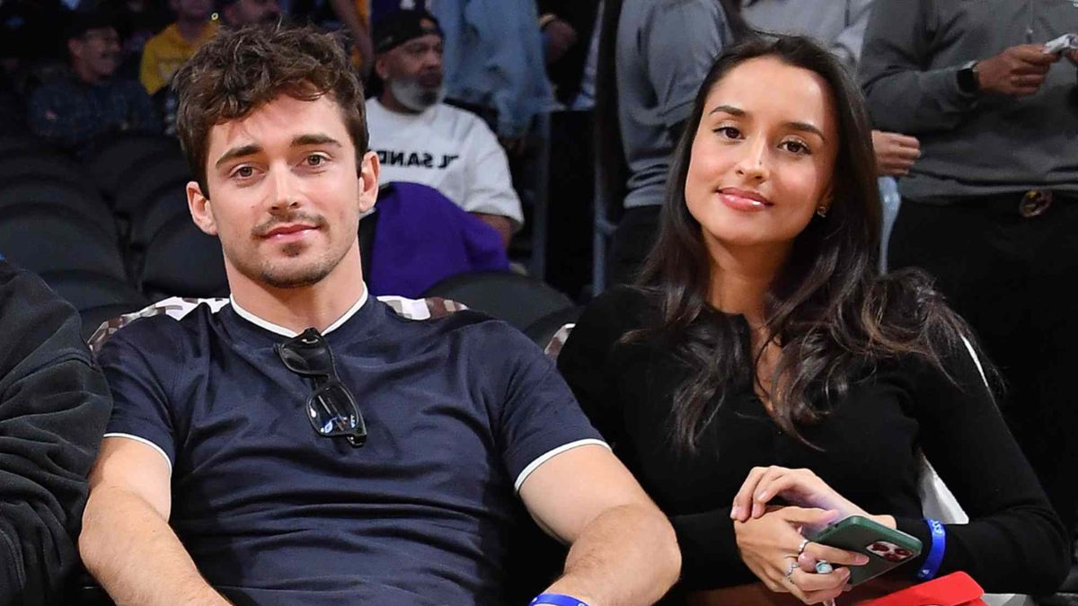 Charles Leclerc and Alexandra Saint Mleux